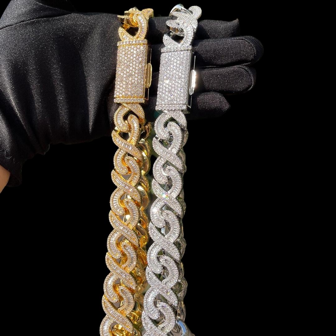 20MM Infinity Link Iced Out Diamond Necklace Chain