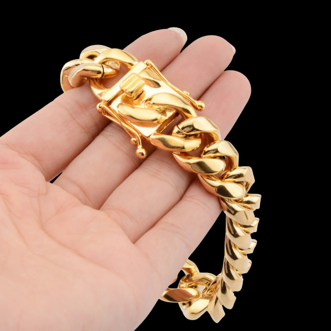 NEW | 6MM-22MM Box Clasp Luxury Stainless Steel Bracelet