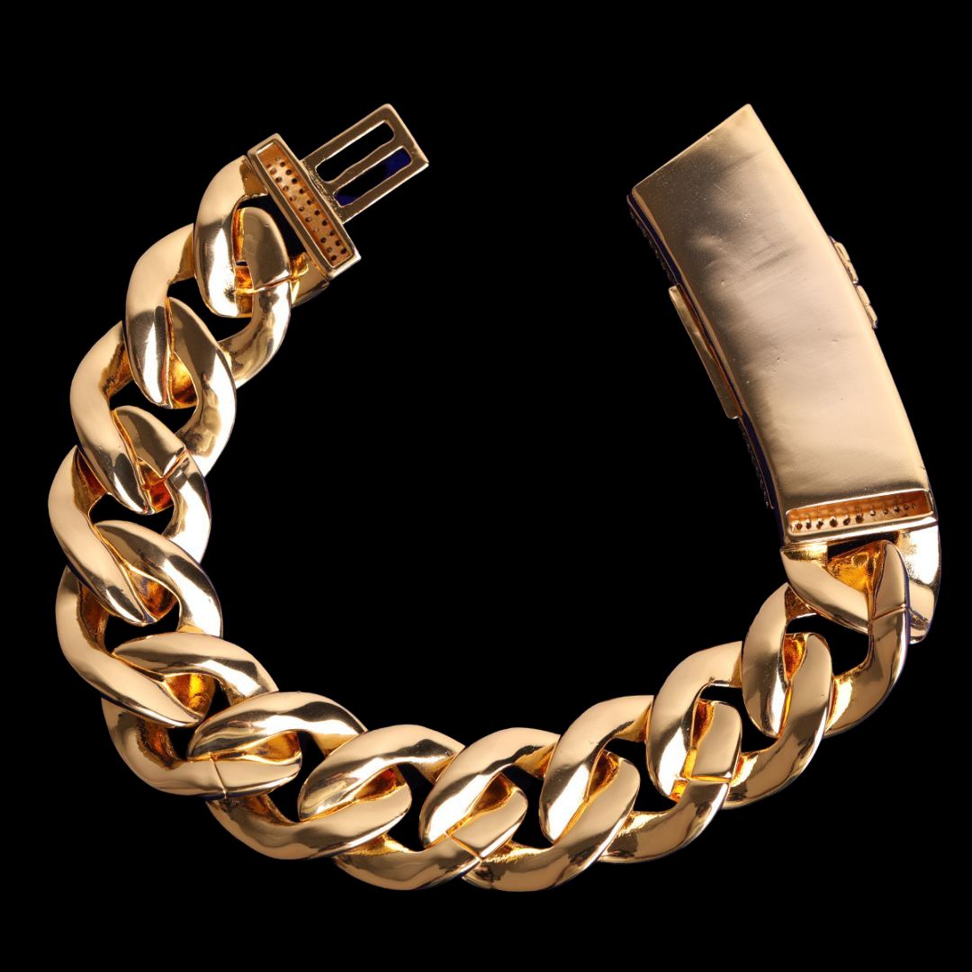 14MM Big Clasp Thick Miami Cuban Iced Out Diamond Bracelet
