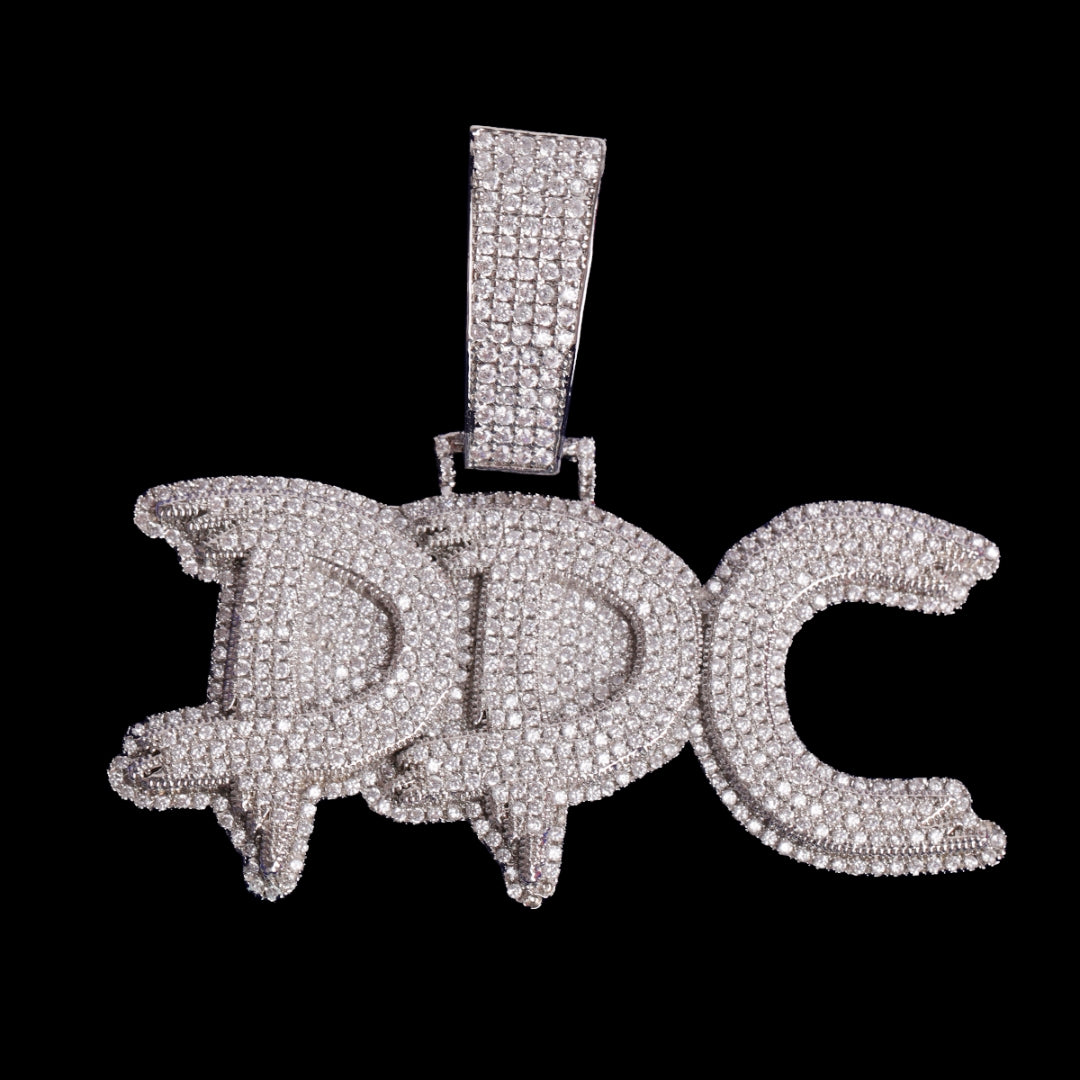 Street Drip Bold Letters Iced Out Personalized Custom Name Necklace Pendant