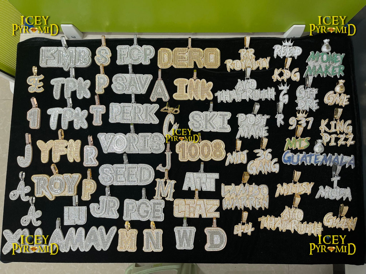 Drip Hard Style Iced Out Personalized Custom Name Necklace Pendant