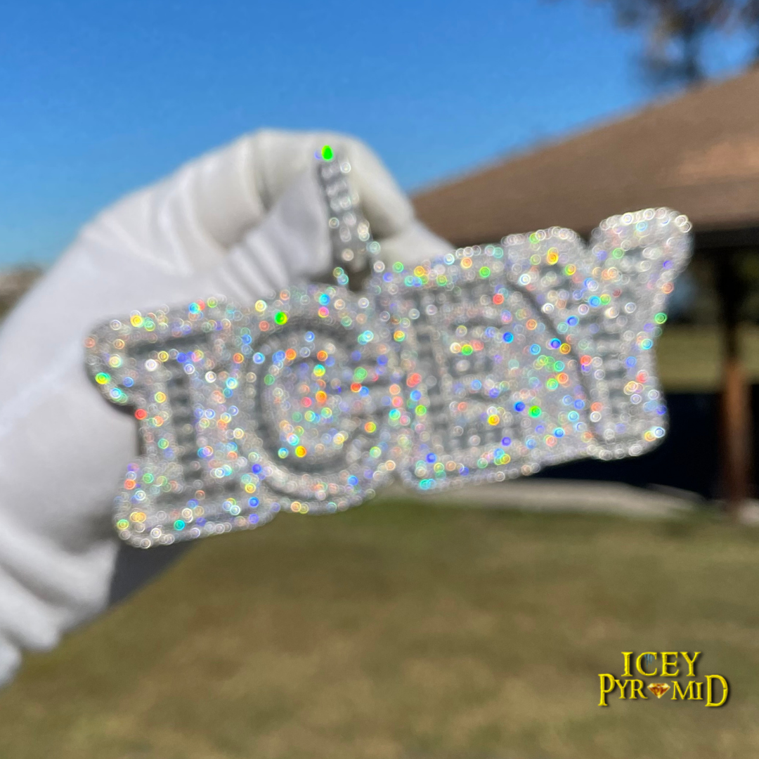 Drip Hard Style Iced Out Personalized Custom Name Necklace Pendant