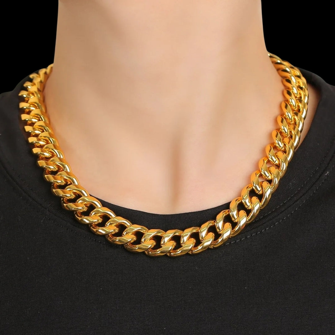 NEW | 6MM-20MM Fold-Over Clasp Luxury Stainless Steel Necklace Chain