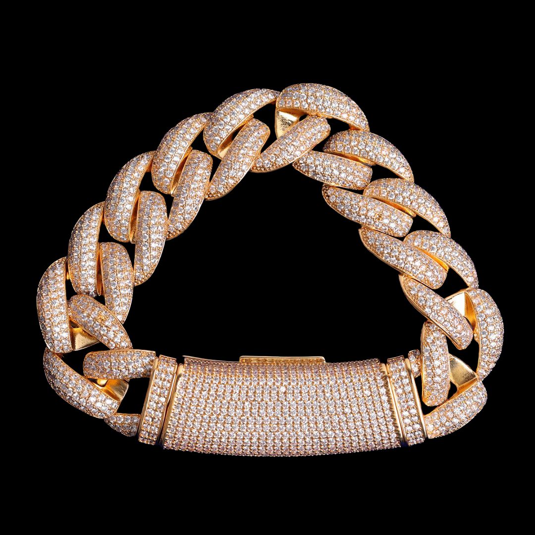 14MM Big Clasp Thick Miami Cuban Iced Out Diamond Bracelet