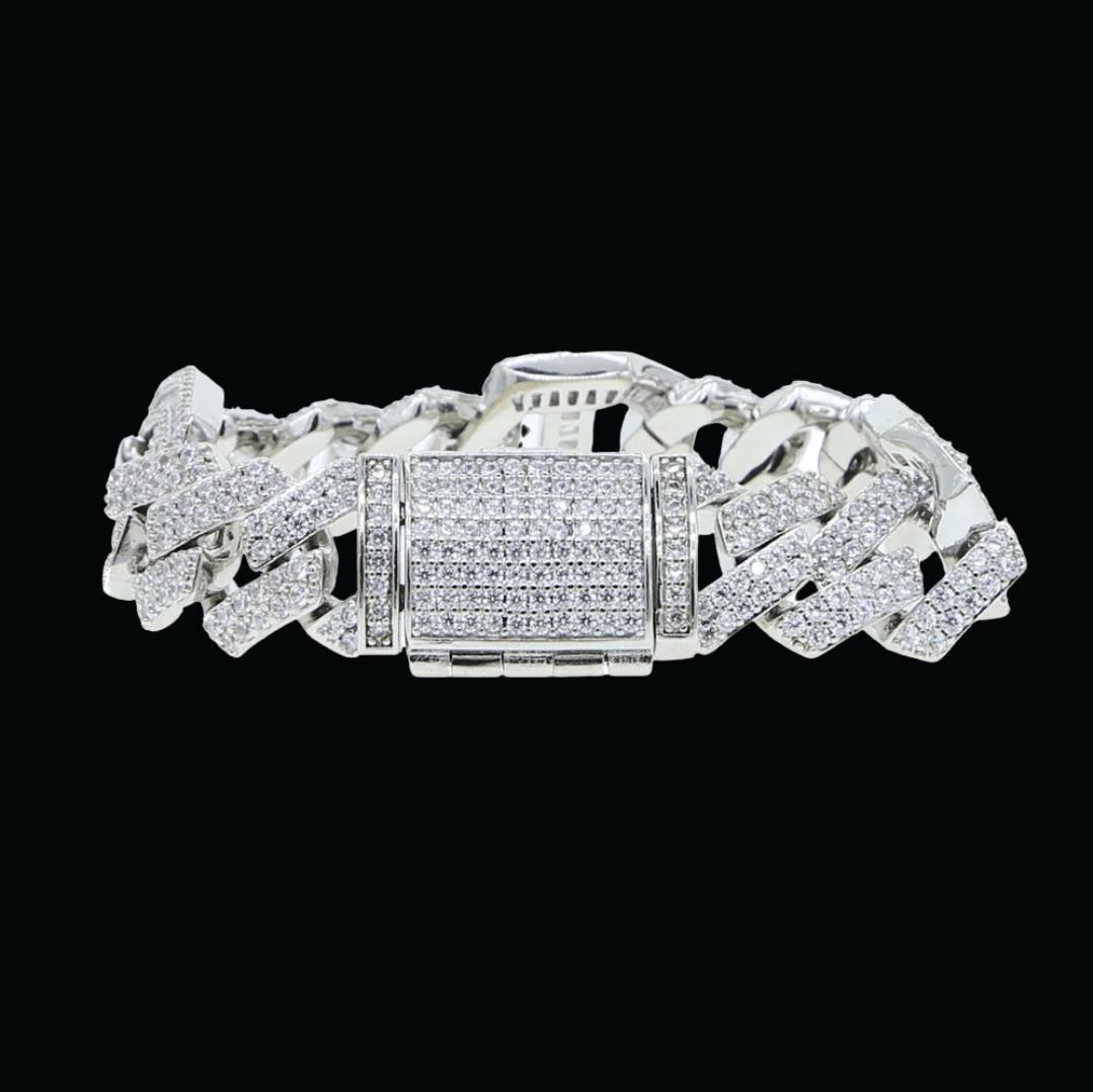 18MM Micro Paved Baguette Iced Out Diamond Bracelet