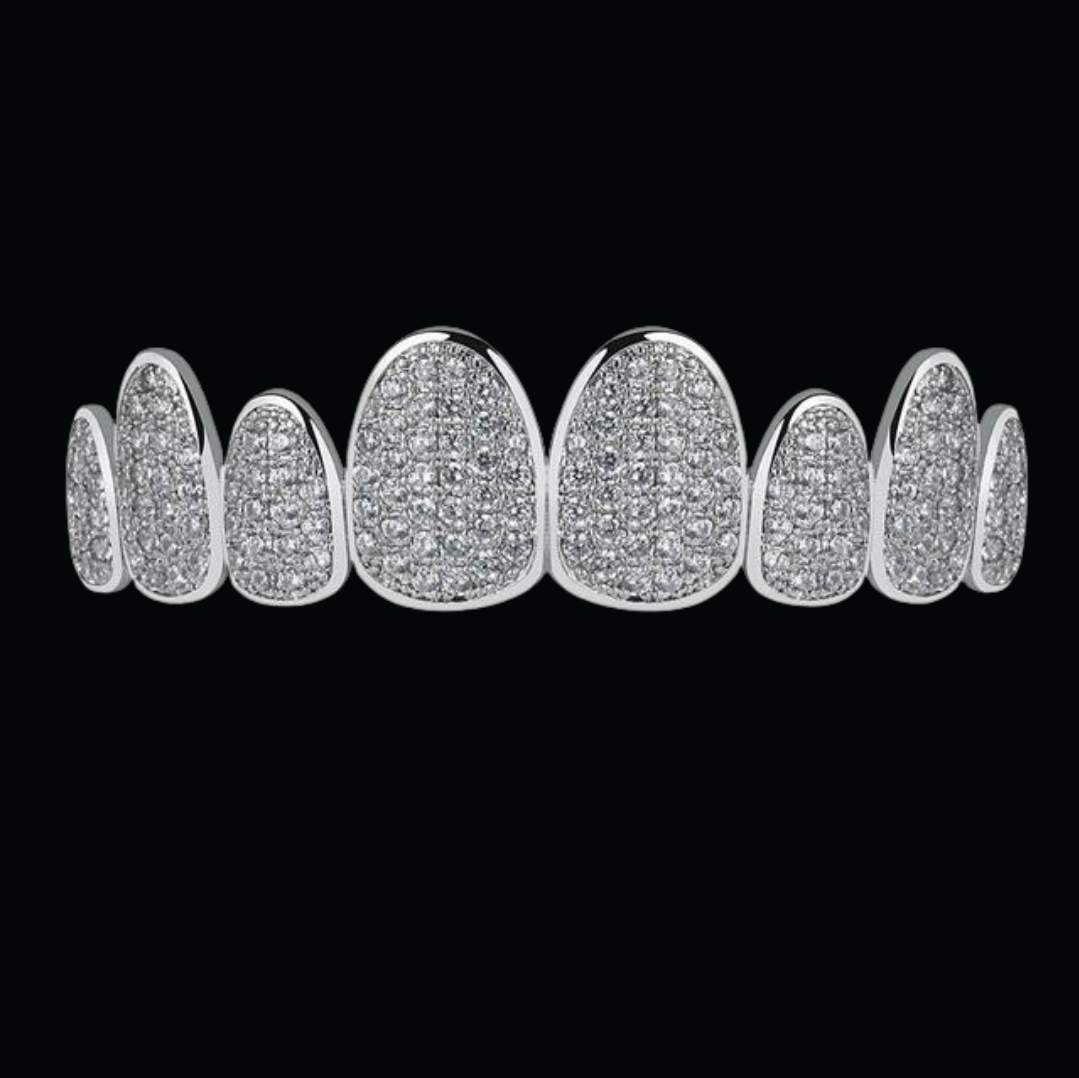 Punk Teeth Caps Cosplay Iced Out Diamond Grillz