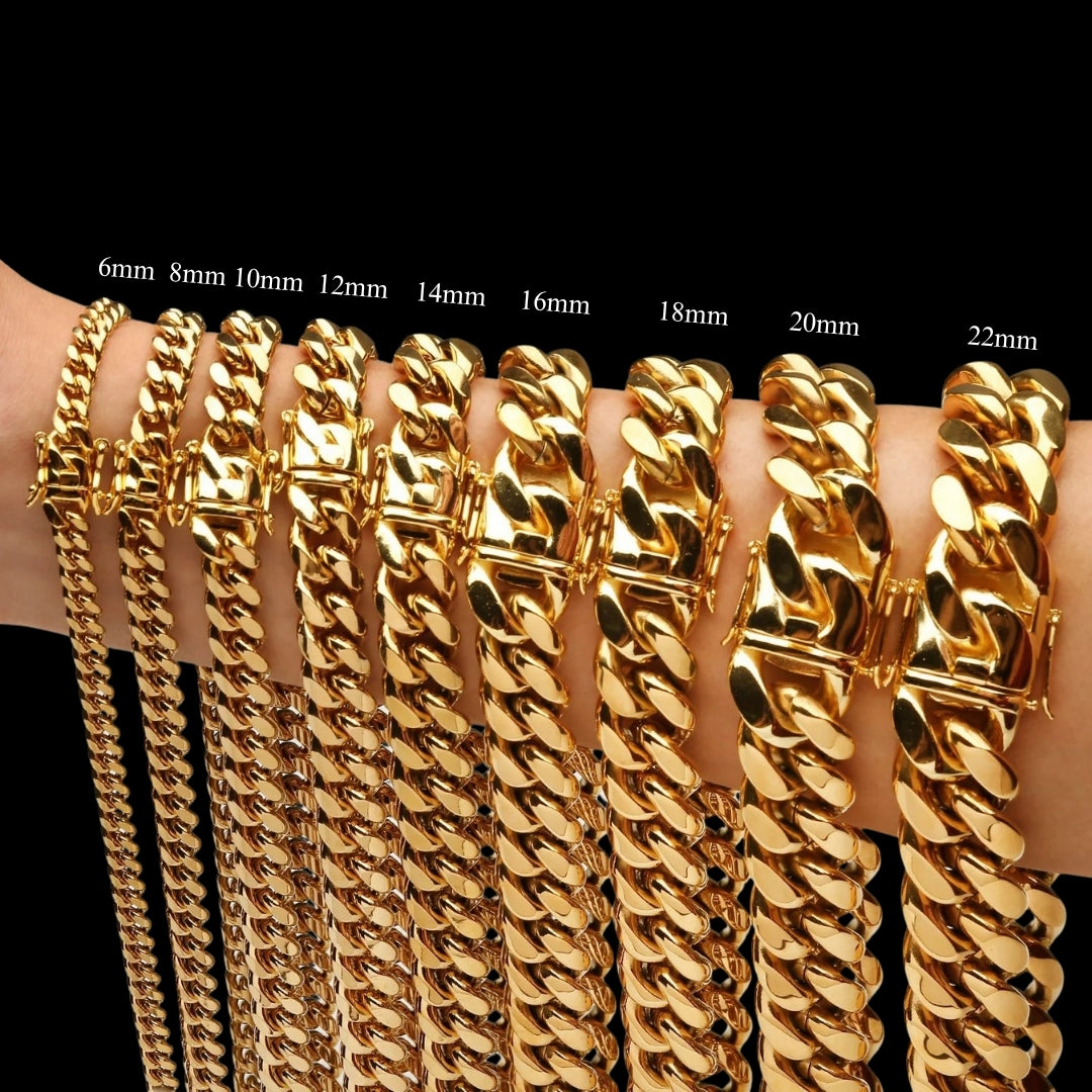 NEW | 6MM-20MM Prong Box Clasp Luxury Stainless Steel Necklace Chain
