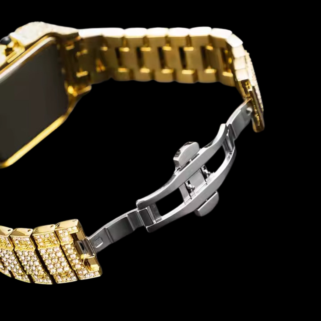 VVS Roman Numerals Square Dial Iced Out Diamond Watch