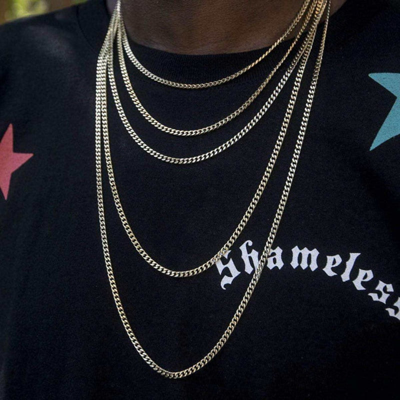 5MM Stainless Steel Cuban Link Chain Necklace