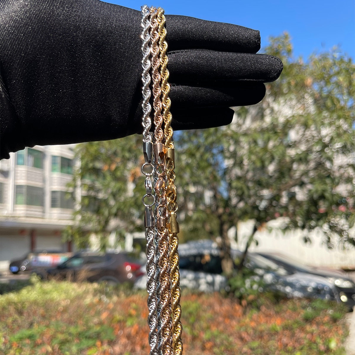 5MM Stainless Steel Rope Chain Necklace
