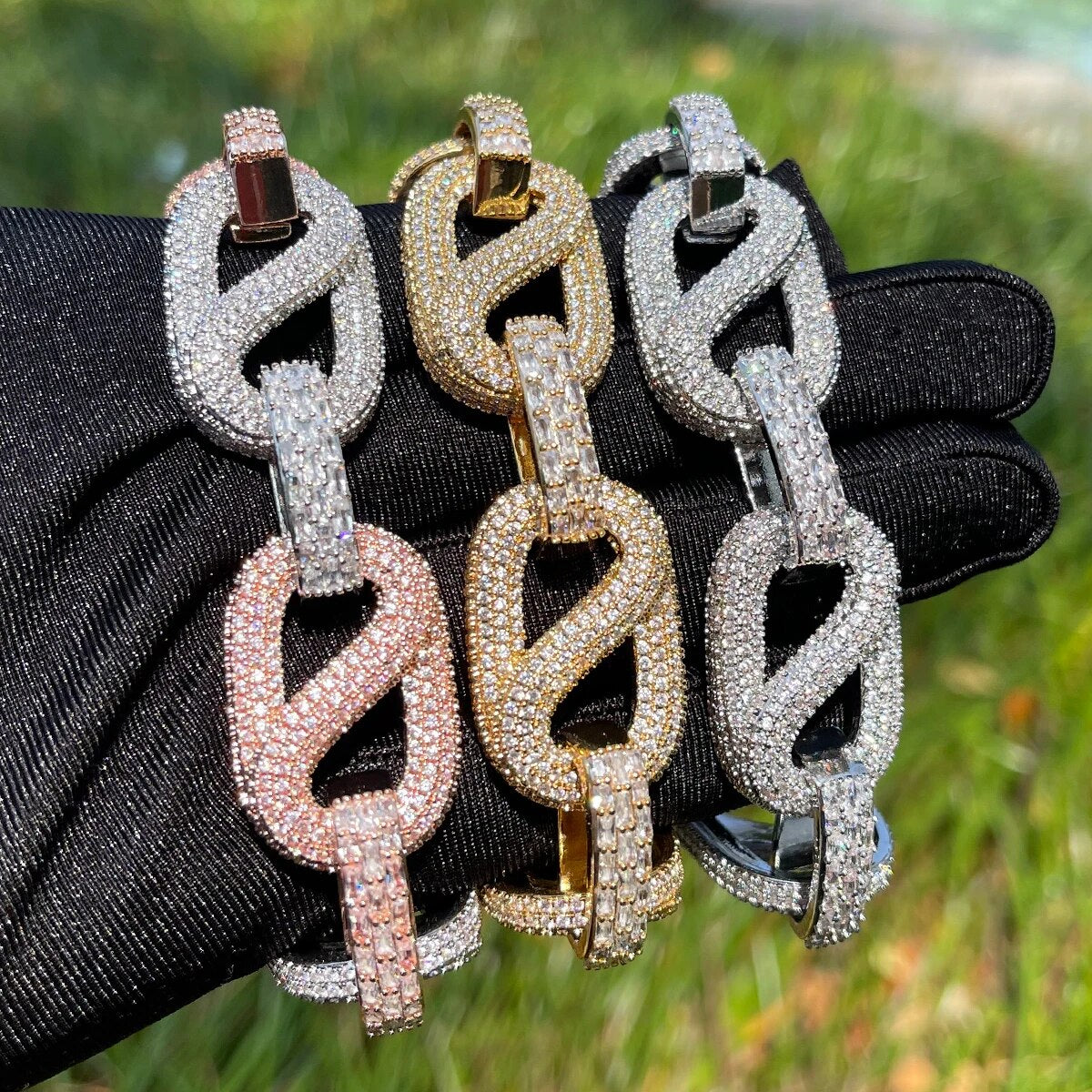 20MM Baguette and Stones Infinity Iced Out Diamond Bracelet
