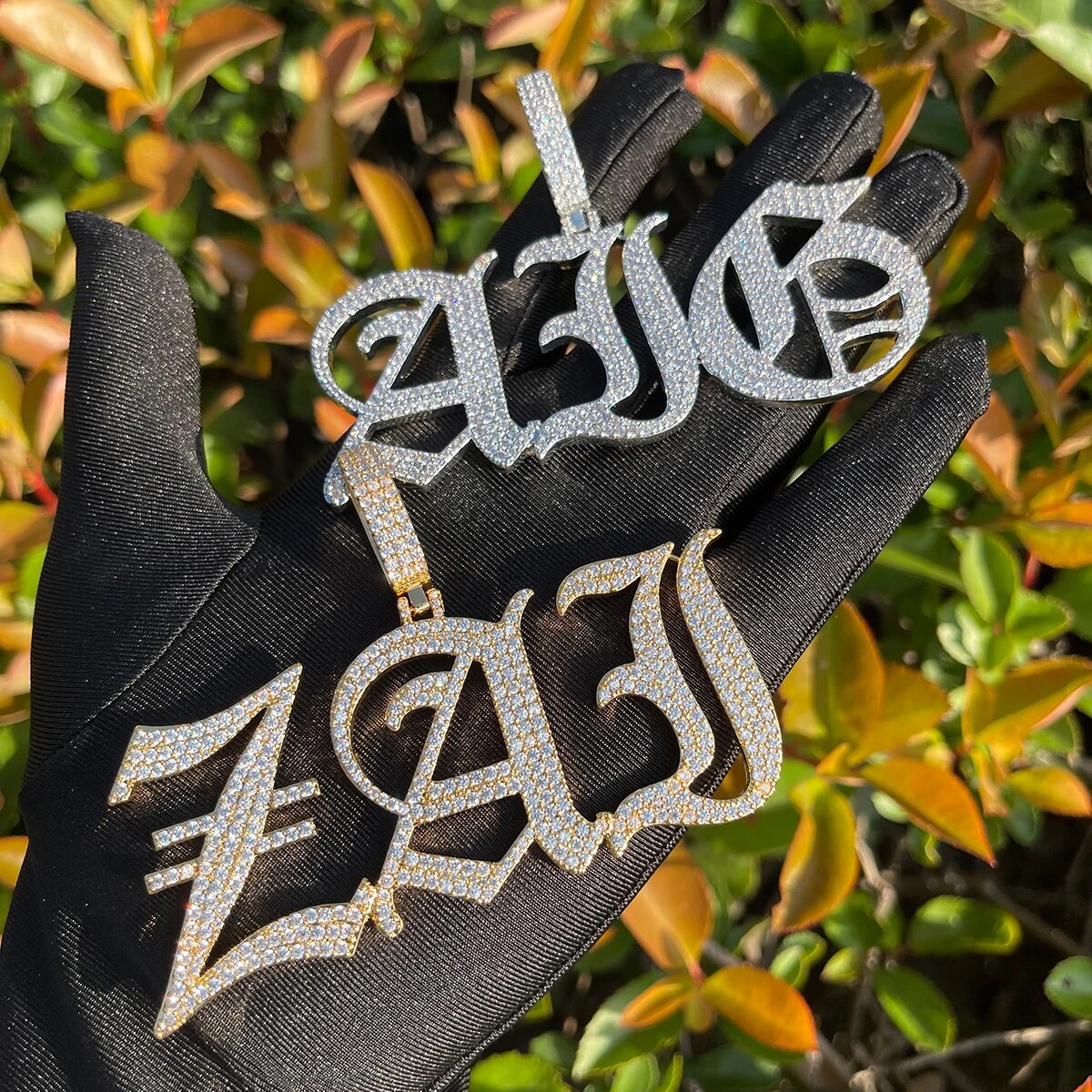 Thin Luxury Iced Out Personalized Custom Name Necklace Pendant