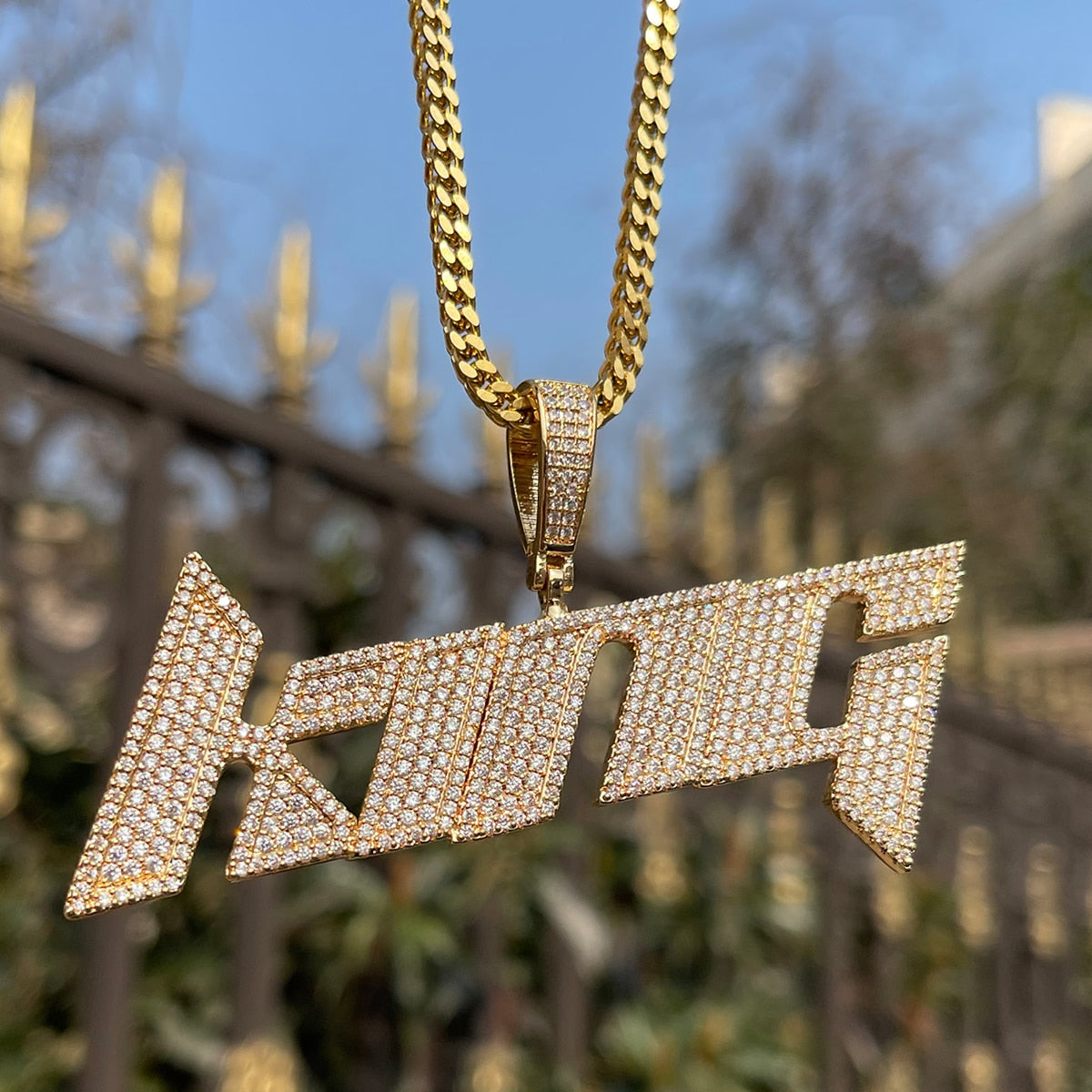 Luxury Font VVS Iced Out Personalized Custom Name Necklace Pendant
