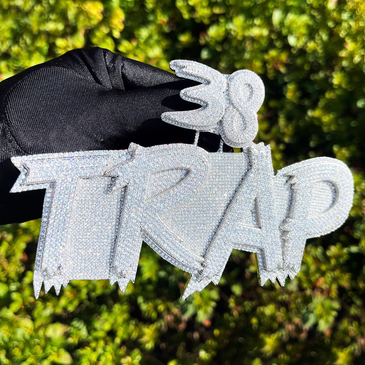 Customizable Bail Supreme Iced Out Personalized Custom Name Necklace Pendant