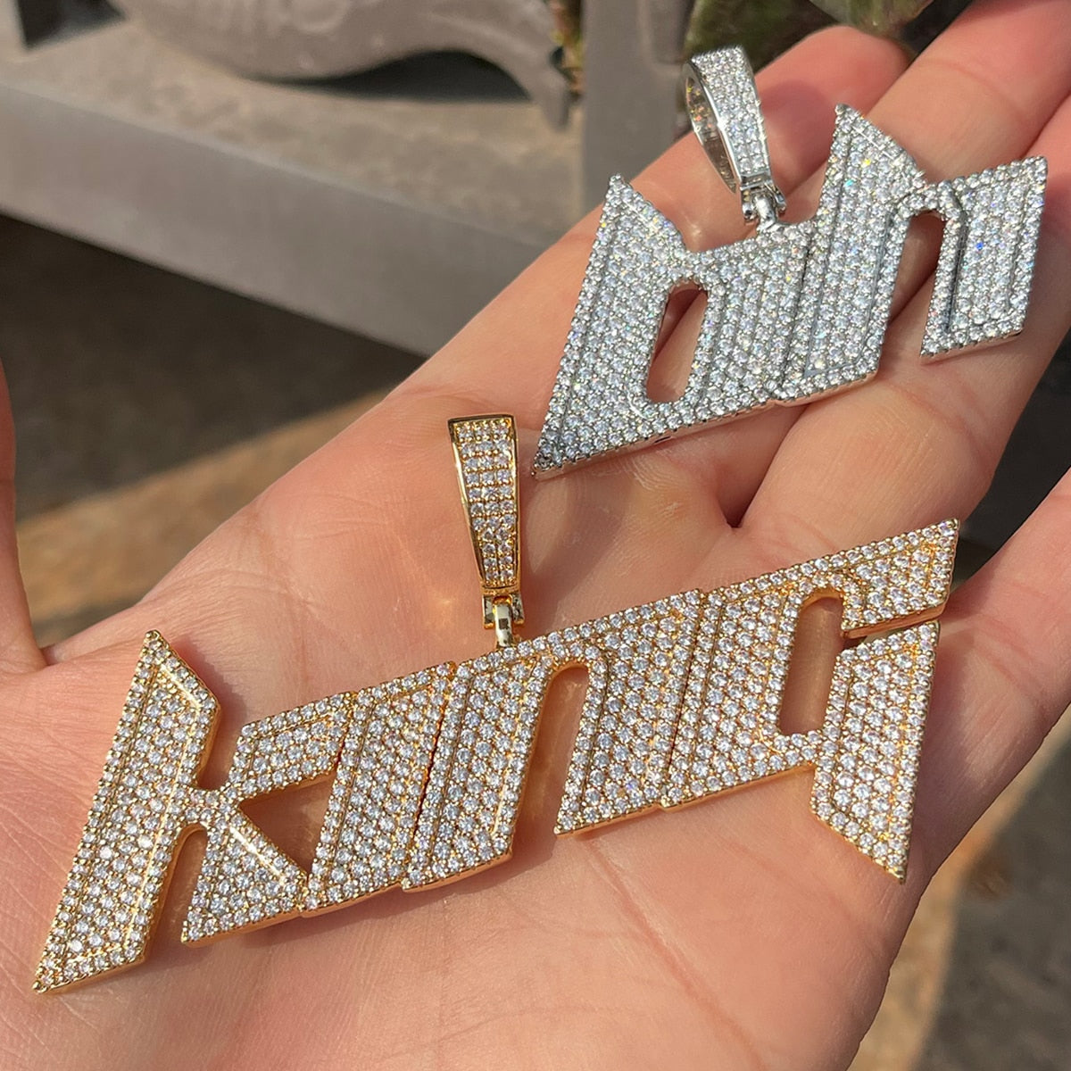 Luxury Font VVS Iced Out Personalized Custom Name Necklace Pendant