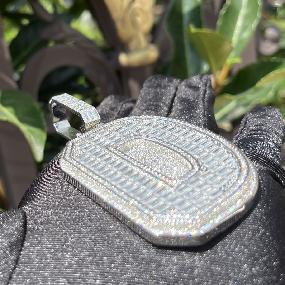 Diamond Edition Two Layers A~Z Iced Out Initial Custom Name Necklace Pendant