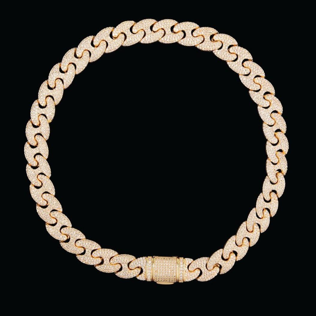 14MM Miami Cuban Iced Out Diamond Necklace Chain