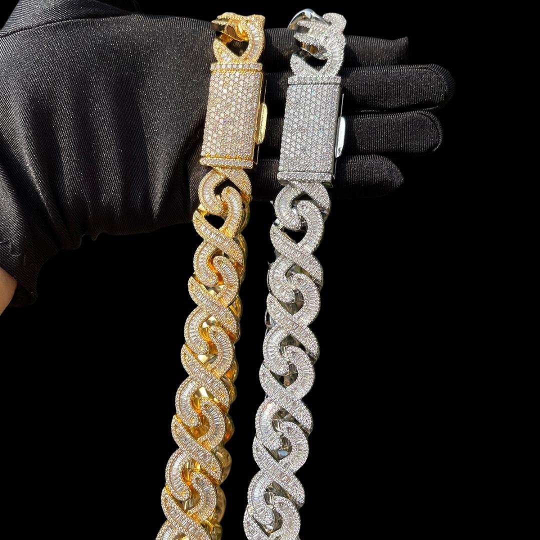 20MM Infinity Link Iced Out Diamond Necklace Chain