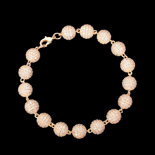 10MM Solid Round World's Tennis Iced Out Diamond Bracelet