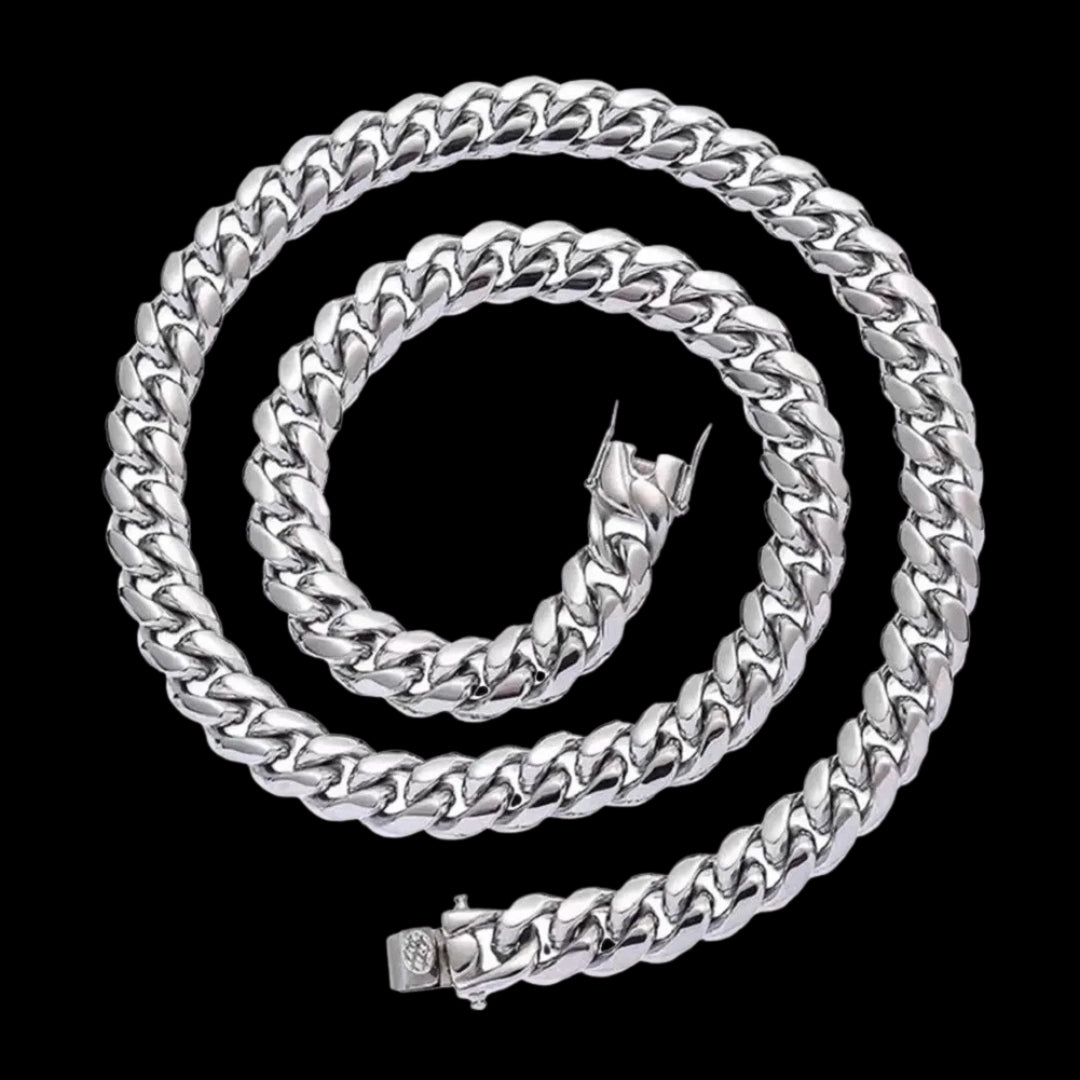 NEW | 6MM-20MM Push Button Lock Clasp Luxury Stainless Steel Necklace Chain