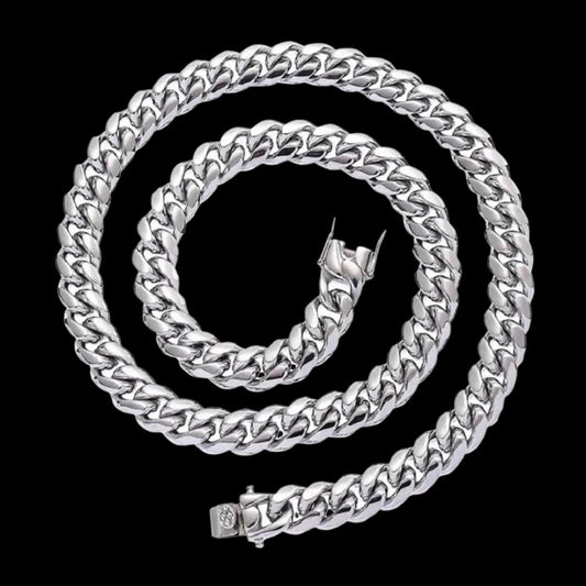 NEW | 6MM-20MM Push Button Lock Clasp Luxury Stainless Steel Necklace Chain