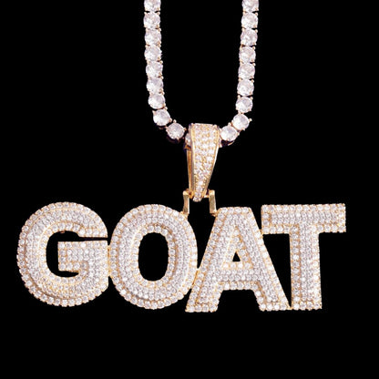 Double Layer Classy Iced Out Personalized Custom Name Necklace Pendant