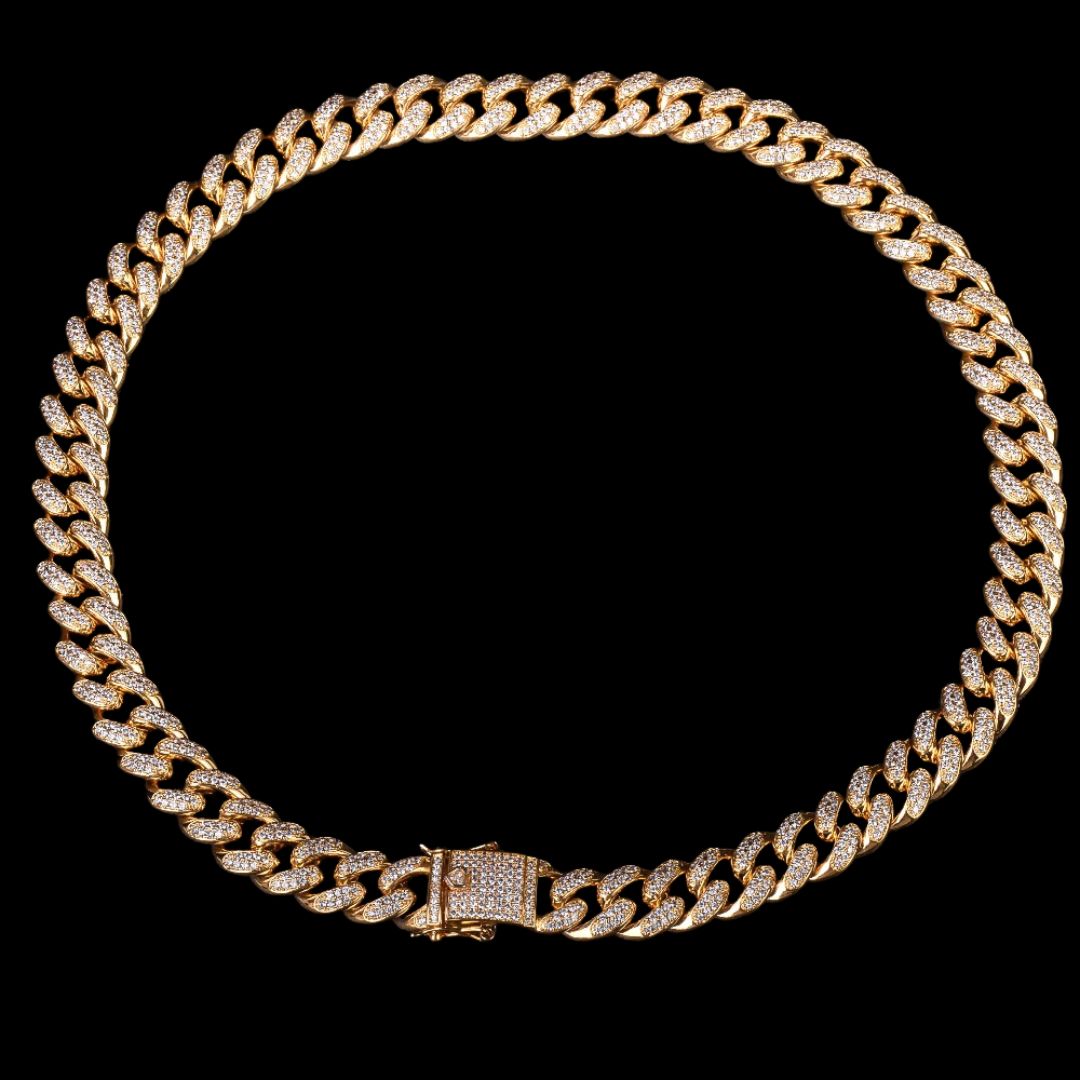12MM Cuban Link Iced Out Diamond Necklace Chain