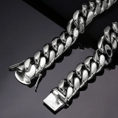 NEW | 6MM-22MM Box Clasp Luxury Stainless Steel Bracelet