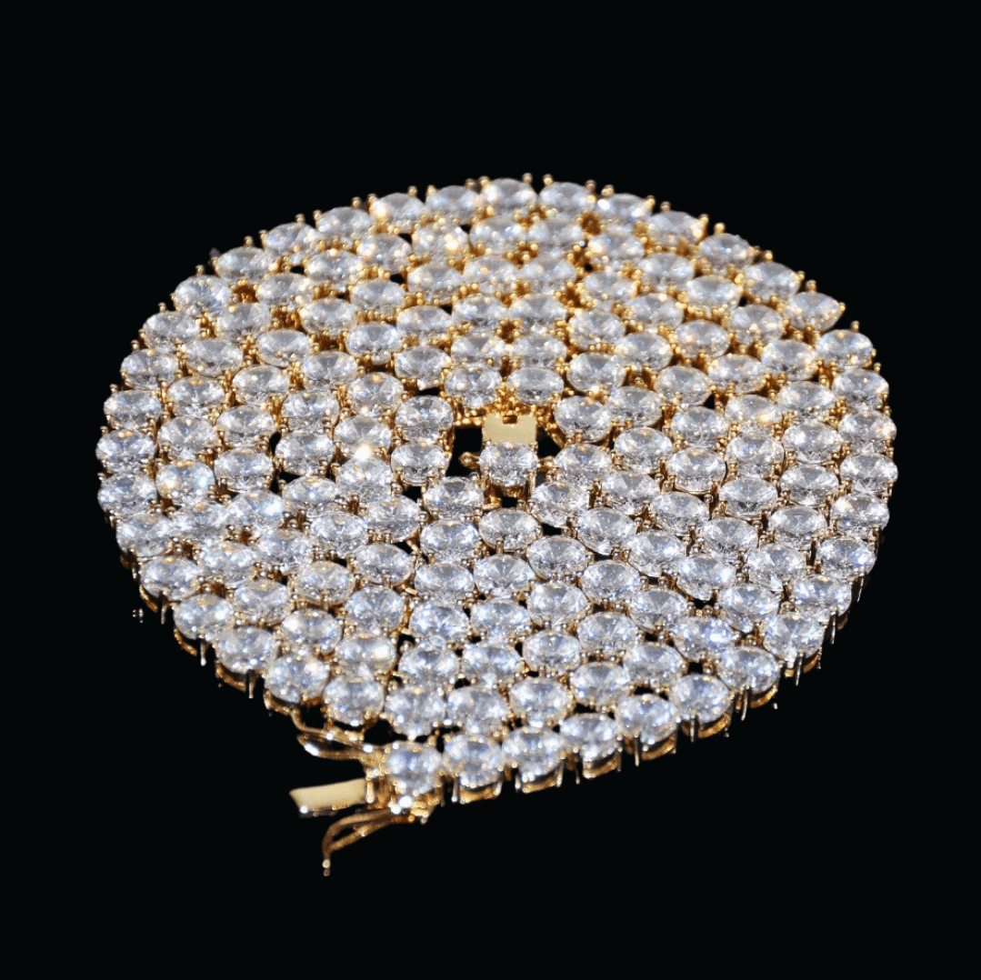 BEST | 3MM-5MM Row Style Endless Bling Shine Tennis Iced Out Diamond Necklace Chain