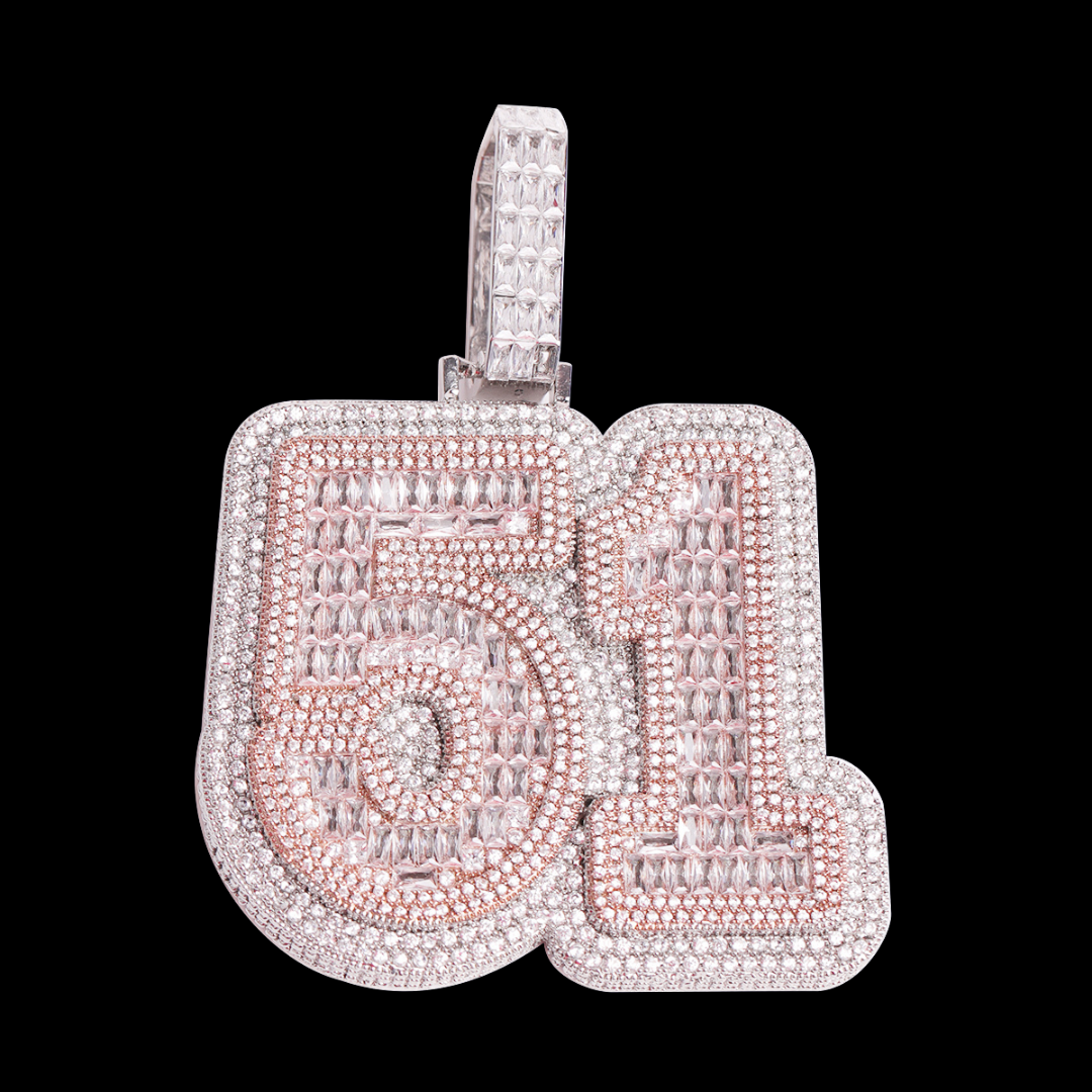Any Number Any Letter Iced Out Personalized Custom Name Necklace Pendant