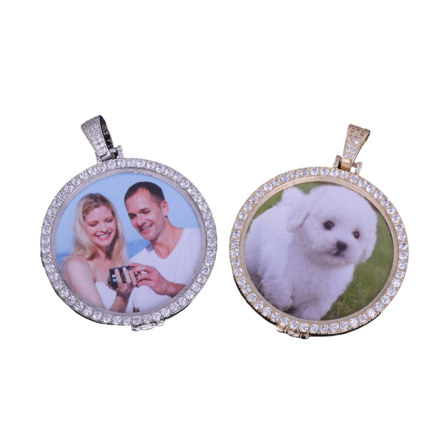 Round Tennis Classy Tennis Bail Custom Photo Picture Pendant Necklace