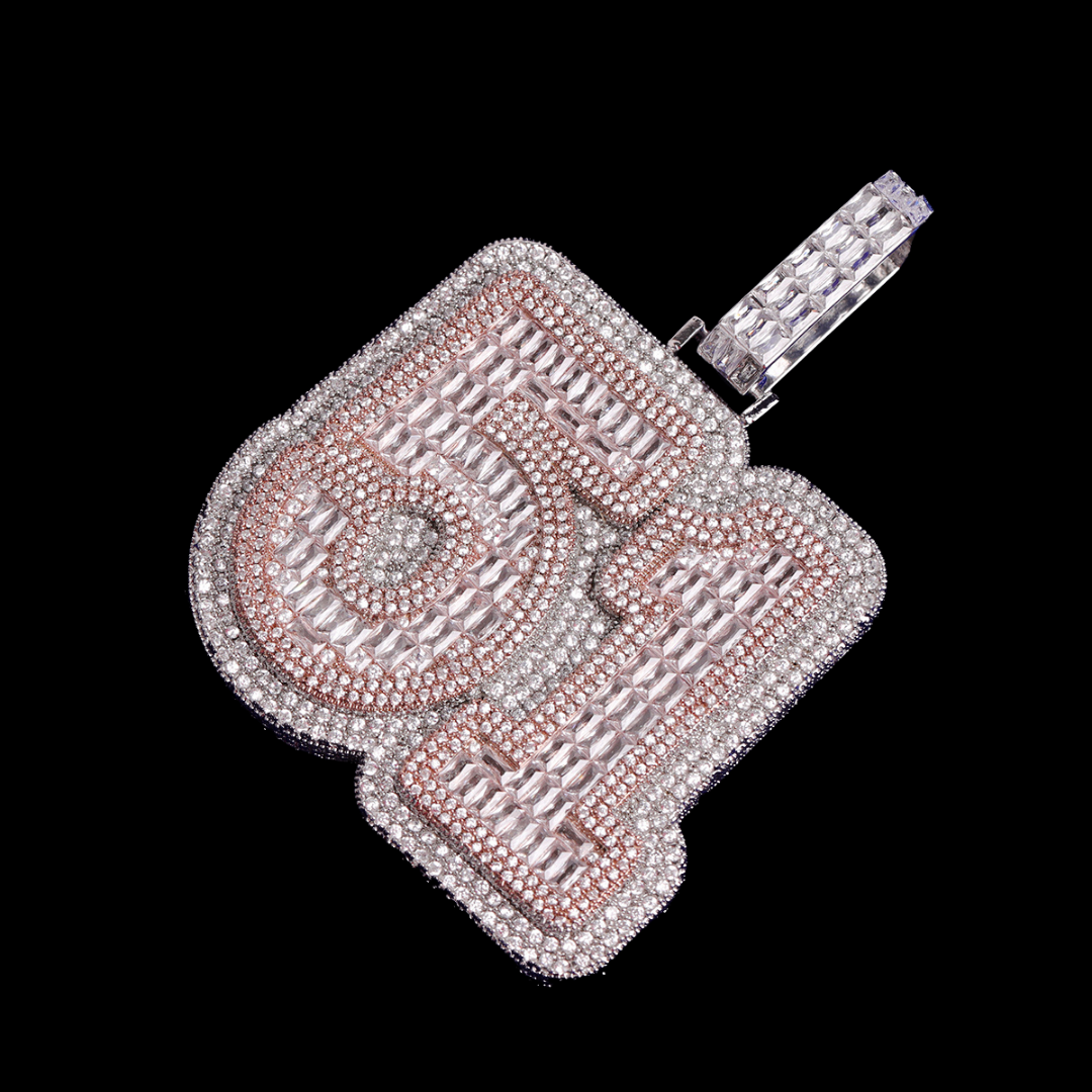 Any Number Any Letter Iced Out Personalized Custom Name Necklace Pendant