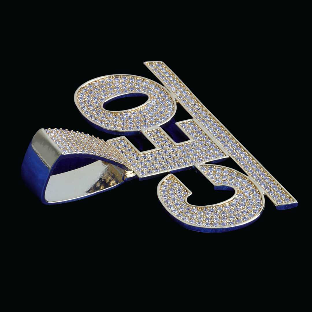 Lined Iced Out Personalized Custom Name Necklace Pendant