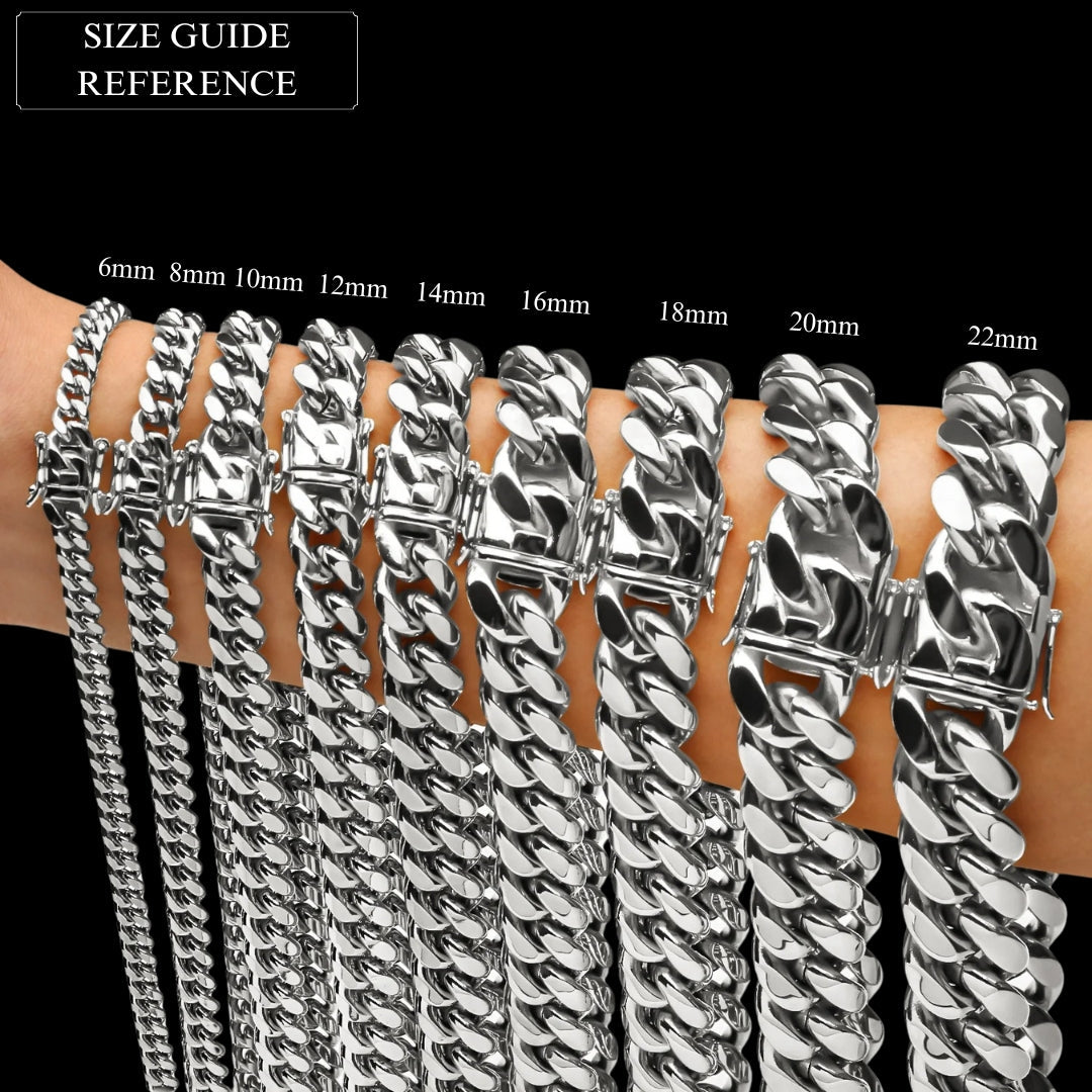 NEW | 12MM-22MM VVS Iced Box Clasp Luxury Stainless Steel Bracelet
