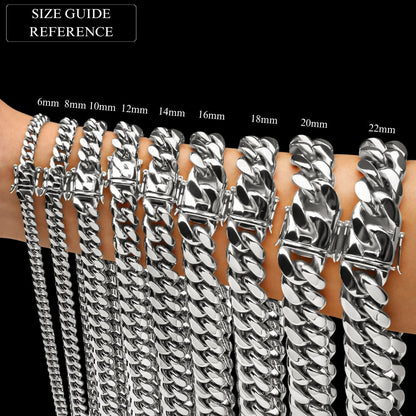 NEW | 12MM-22MM VVS Iced Box Clasp Luxury Stainless Steel Bracelet