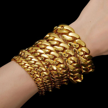 NEW | 12MM-22MM VVS Iced Box Clasp Luxury Stainless Steel Bracelet