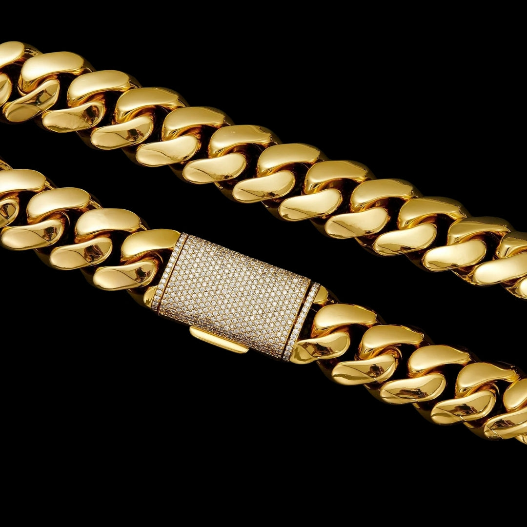 NEW | 12MM-22MM VVS Iced Box Clasp Luxury Stainless Steel Bracelet