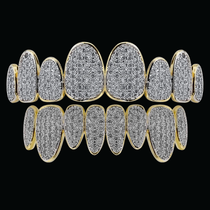 Punk Teeth Caps Cosplay Iced Out Diamond Grillz