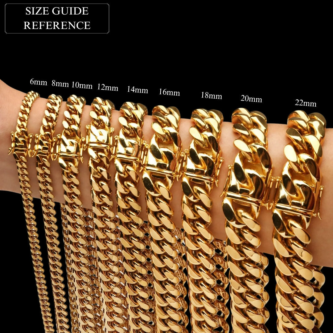 NEW | 6MM-20MM VVS Iced Box Clasp Luxury Stainless Steel Necklace Chain