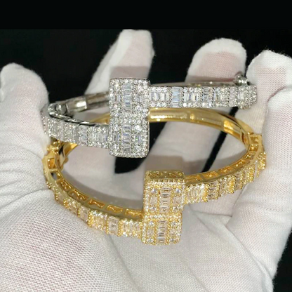 7MM Openable Square Baguette Iced Out Diamond Bracelet
