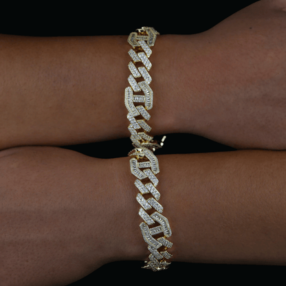 18MM Micro Paved Baguette Iced Out Diamond Bracelet