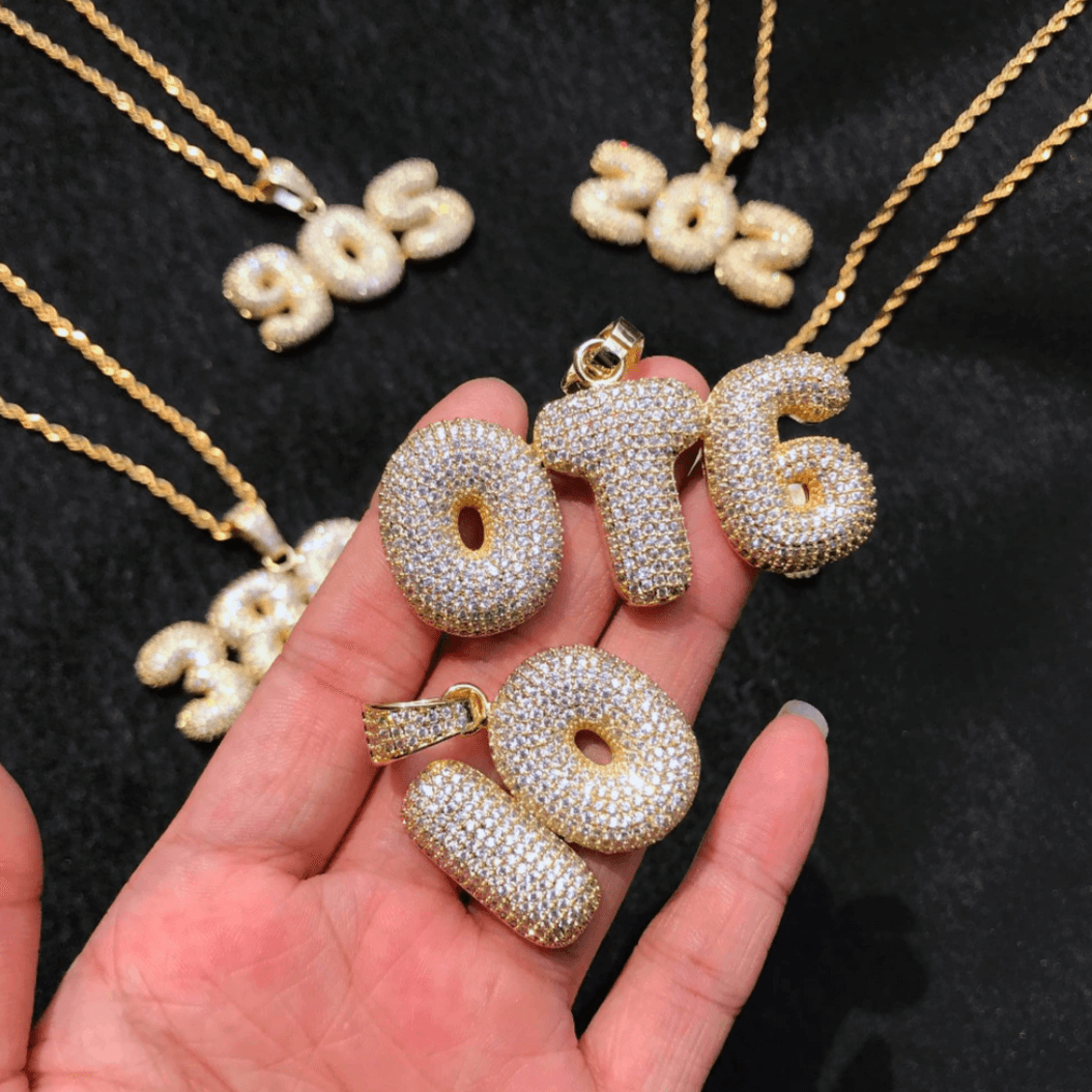 Drippy v2 Iced Out Personalized Custom Name Necklace Pendant