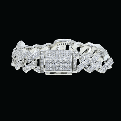 18MM Micro Paved Baguette Iced Out Diamond Bracelet
