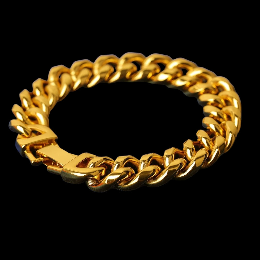NEW | 15MM Fold-Over Clasp Luxury Stainless Steel Bracelet