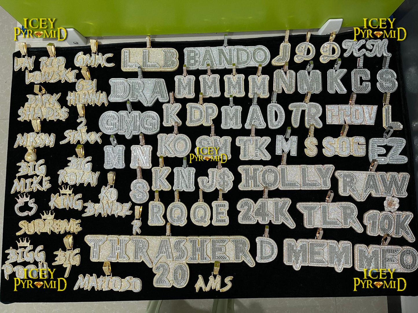 Any Number Any Letter Iced Out Personalized Custom Name Necklace Pendant