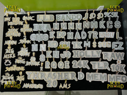 Any Number Any Letter Iced Out Personalized Custom Name Necklace Pendant