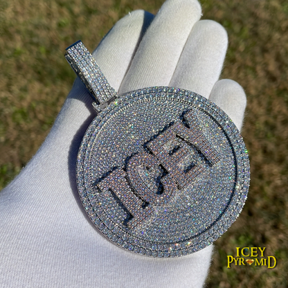 Disc Edition Iced Out Personalized Custom Name Necklace Pendant