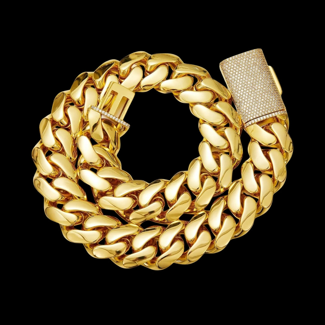 NEW | 6MM-20MM VVS Iced Box Clasp Luxury Stainless Steel Necklace Chain