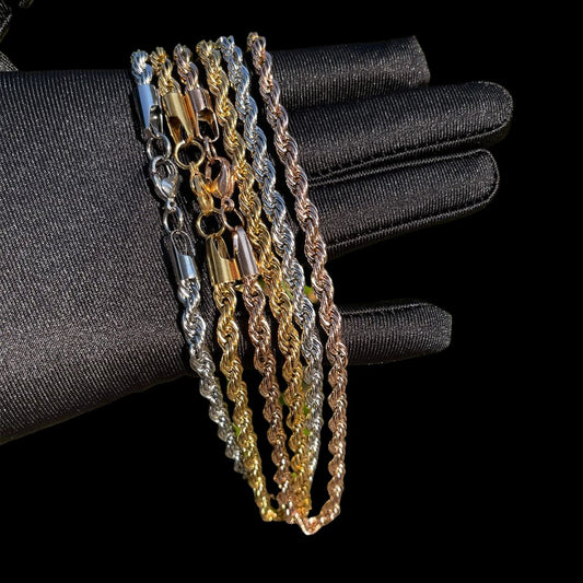 5MM Stainless Steel Rope Chain Necklace