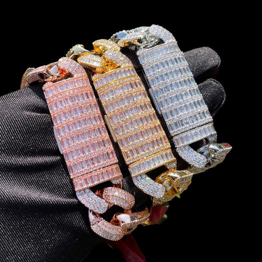 15MM Ultra VVS Iced Out Diamond Bracelet